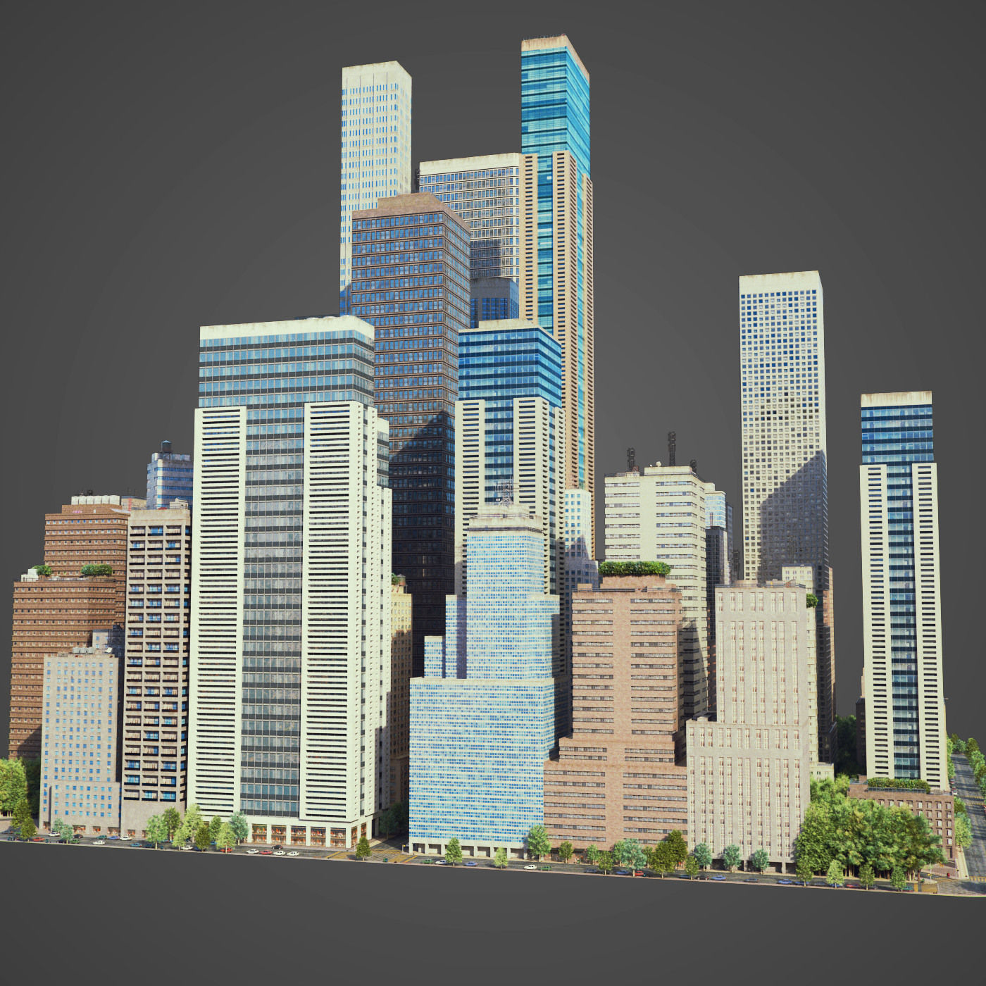 Realistic City S7 Low-poly 3D model_4