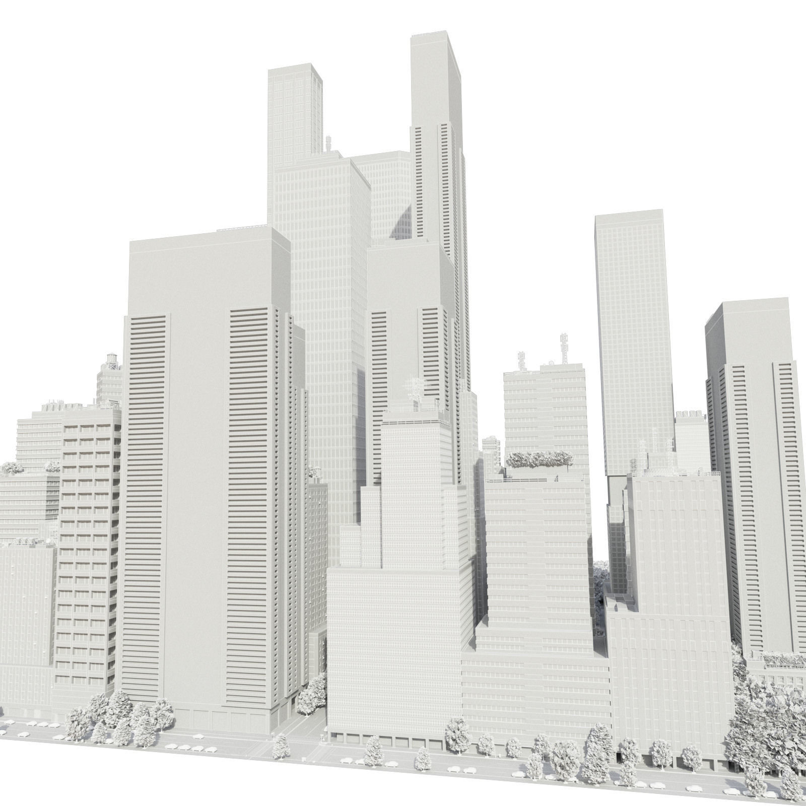 Realistic City S7 Low-poly 3D model_28