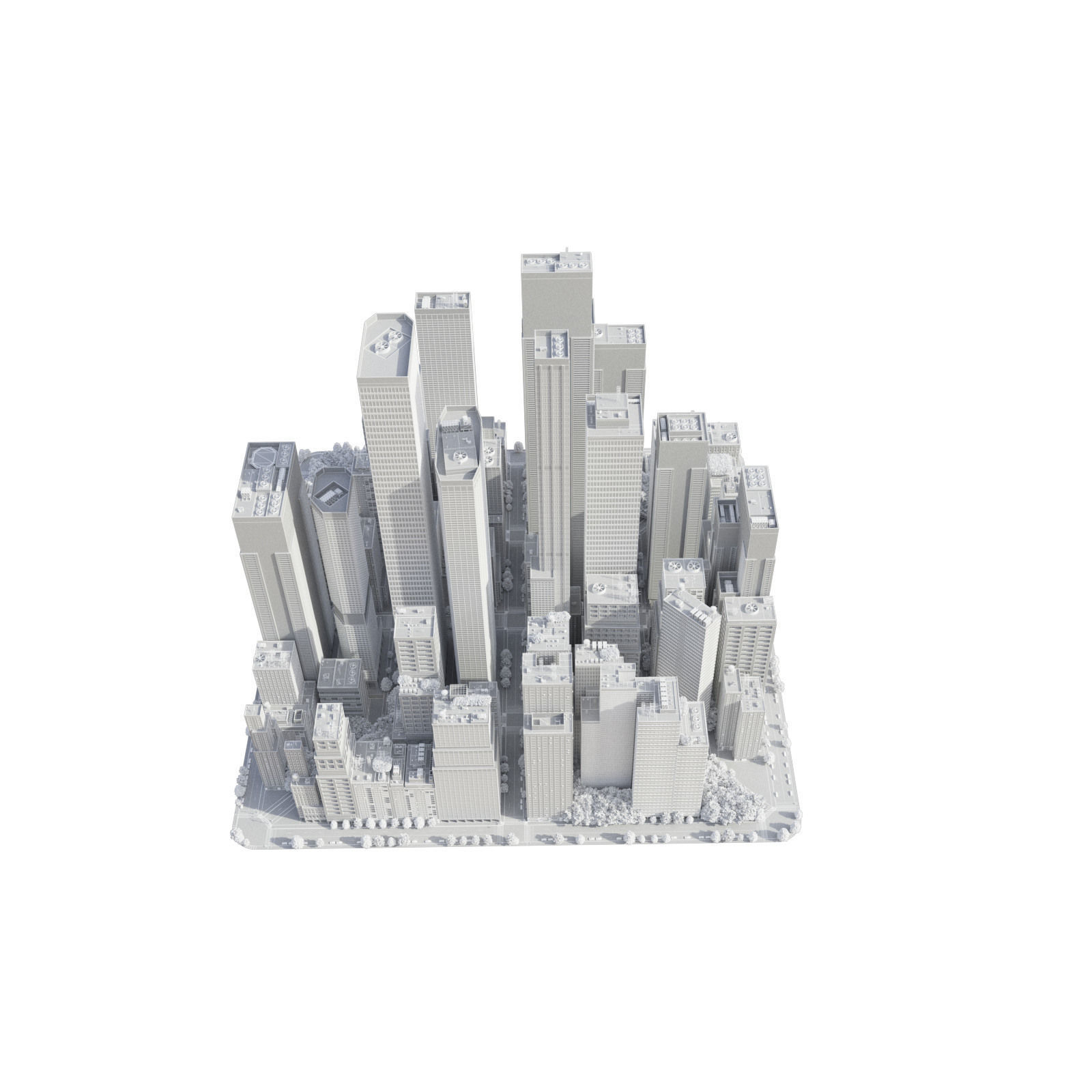 Realistic City S7 Low-poly 3D model_13