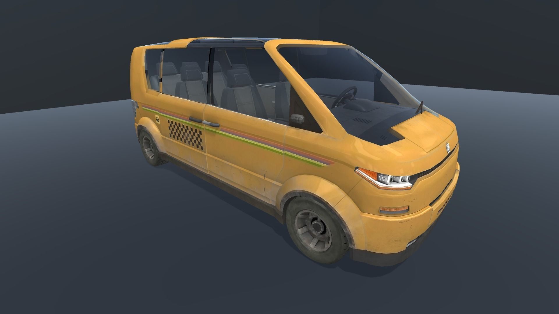 Texi Car Pack Low-poly 3D model_4