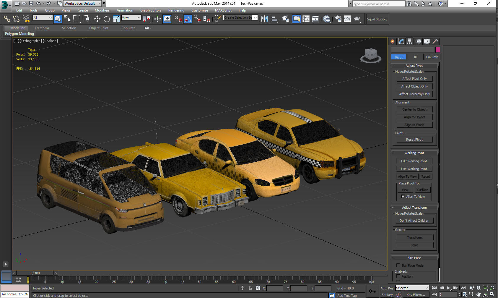 Texi Car Pack Low-poly 3D model_7