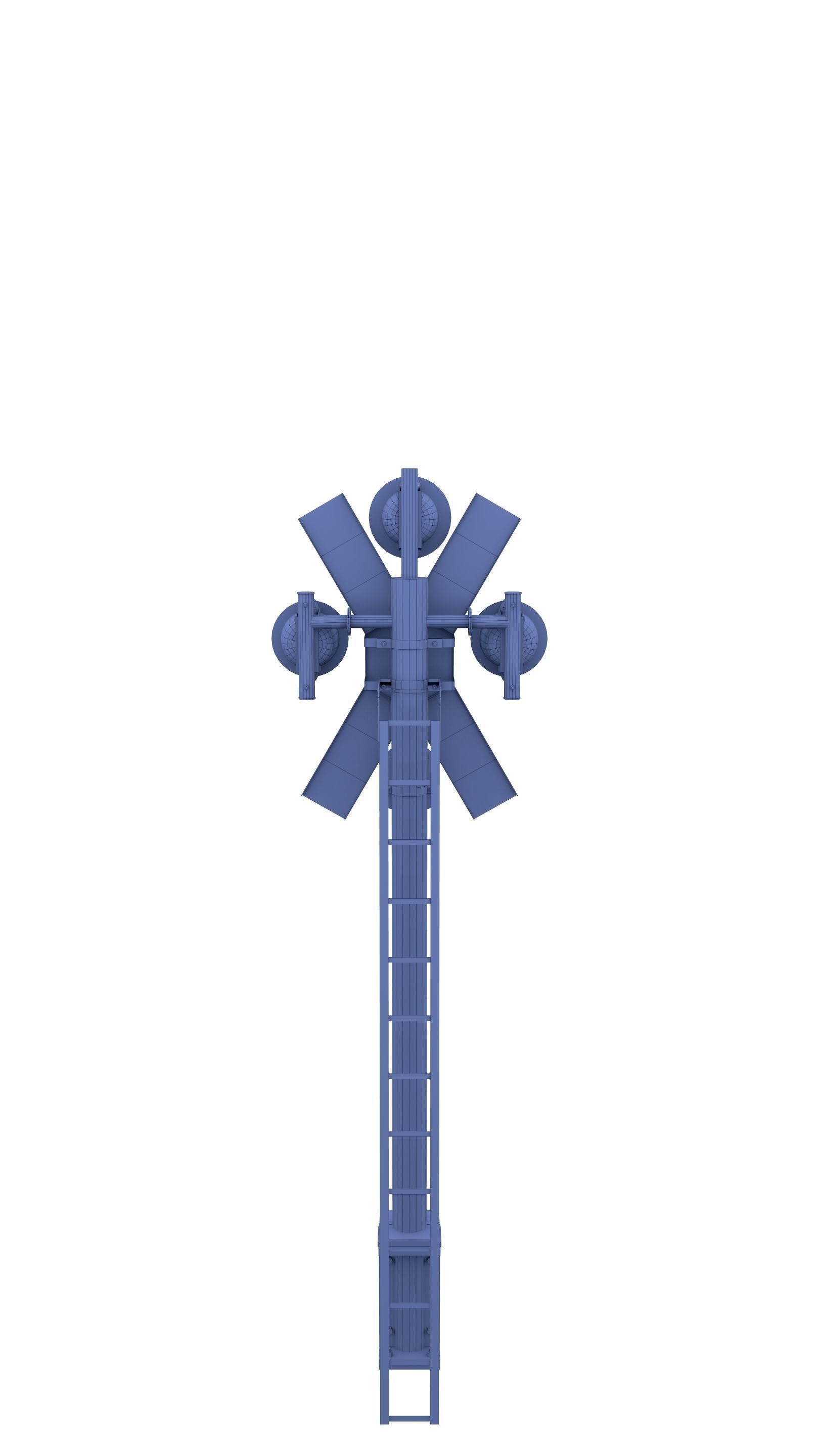 Rail Crossing Traffic Light 4 3D model_5