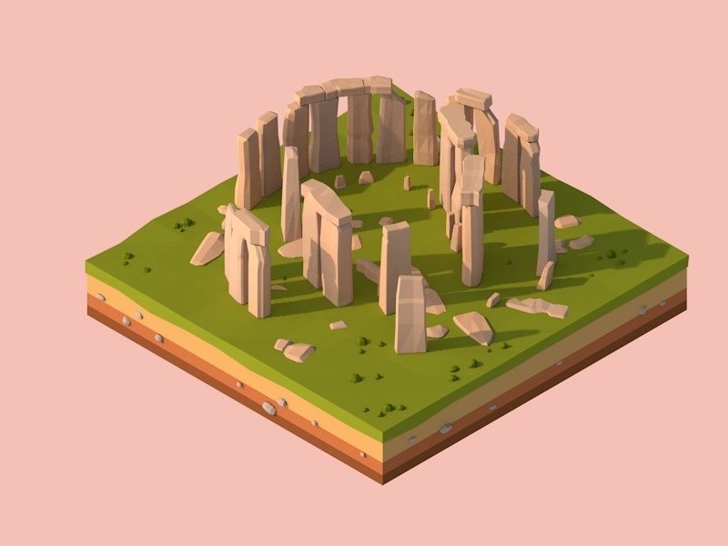 Polygonia Cartoon Low Poly Landmarks Mega Pack  Low-poly 3D model_31