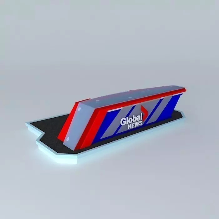 Global Tier1 News Desk Free 3D model