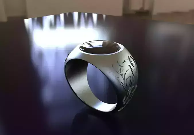 Silver Men Ring 3d print model