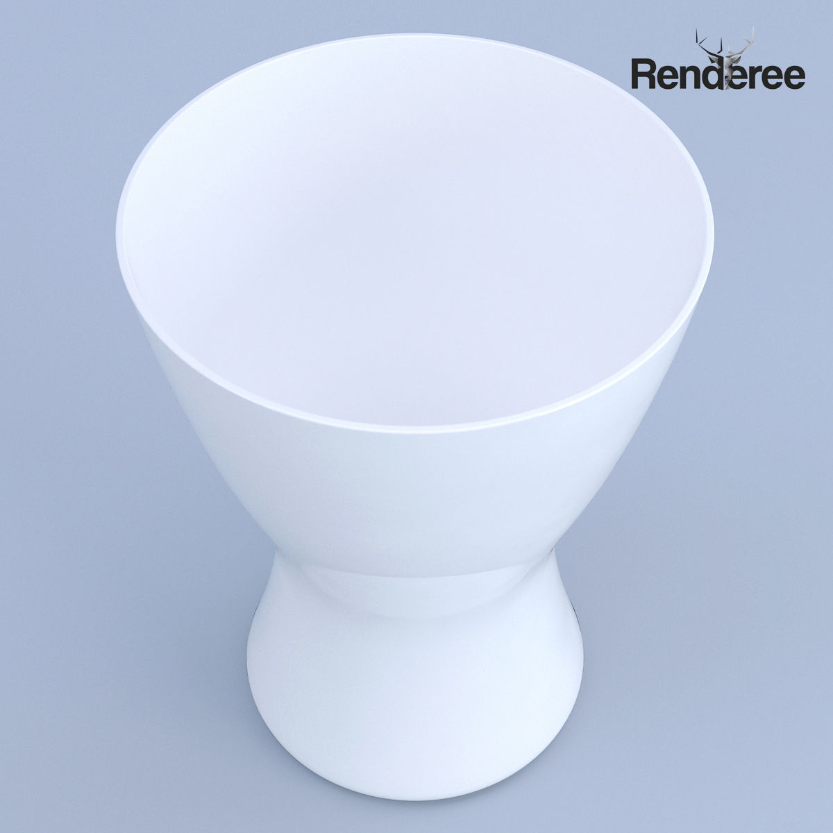White Vase 3D model_1