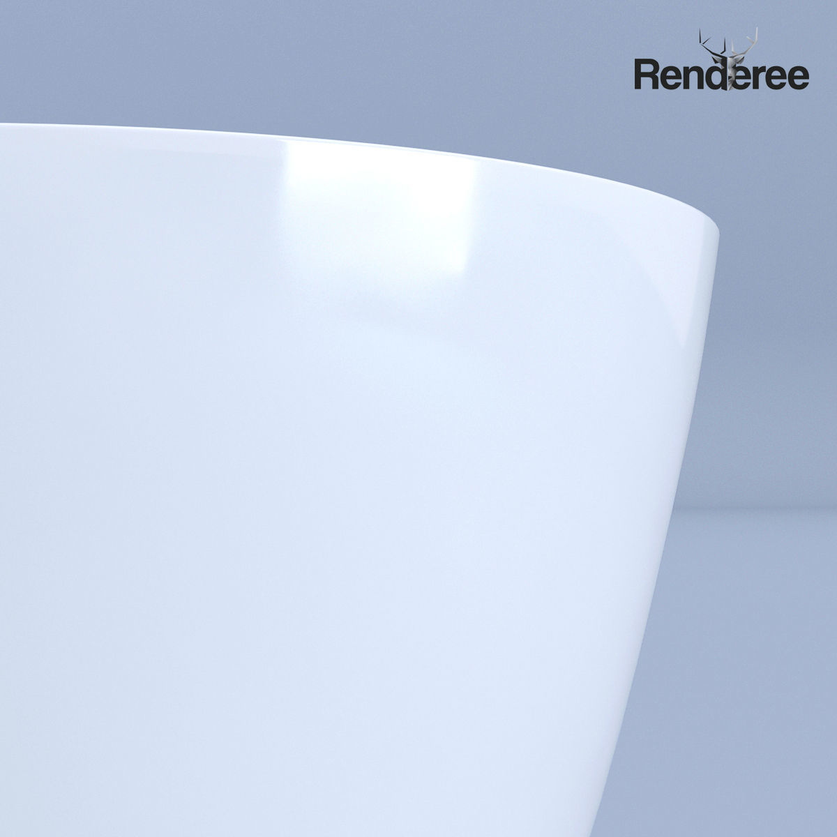 White Vase 3D model_2
