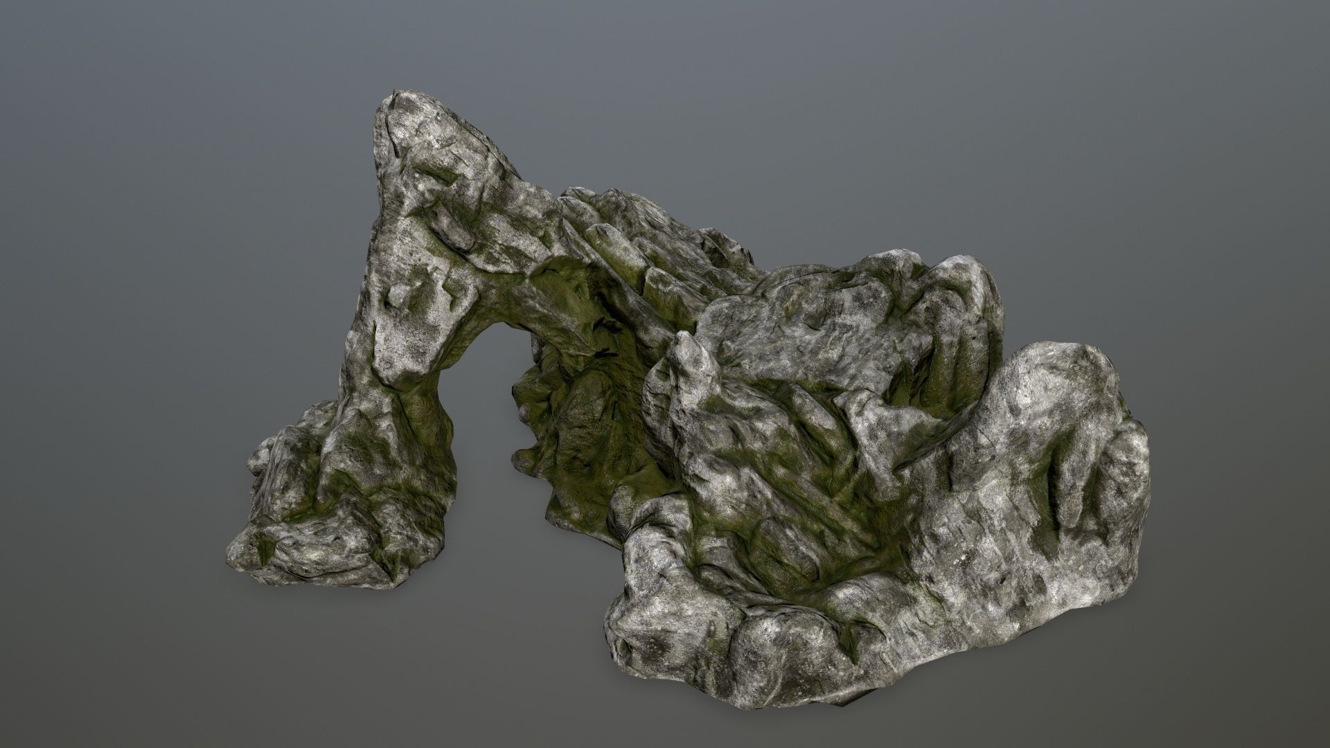 rock gate Low-poly 3D model_8