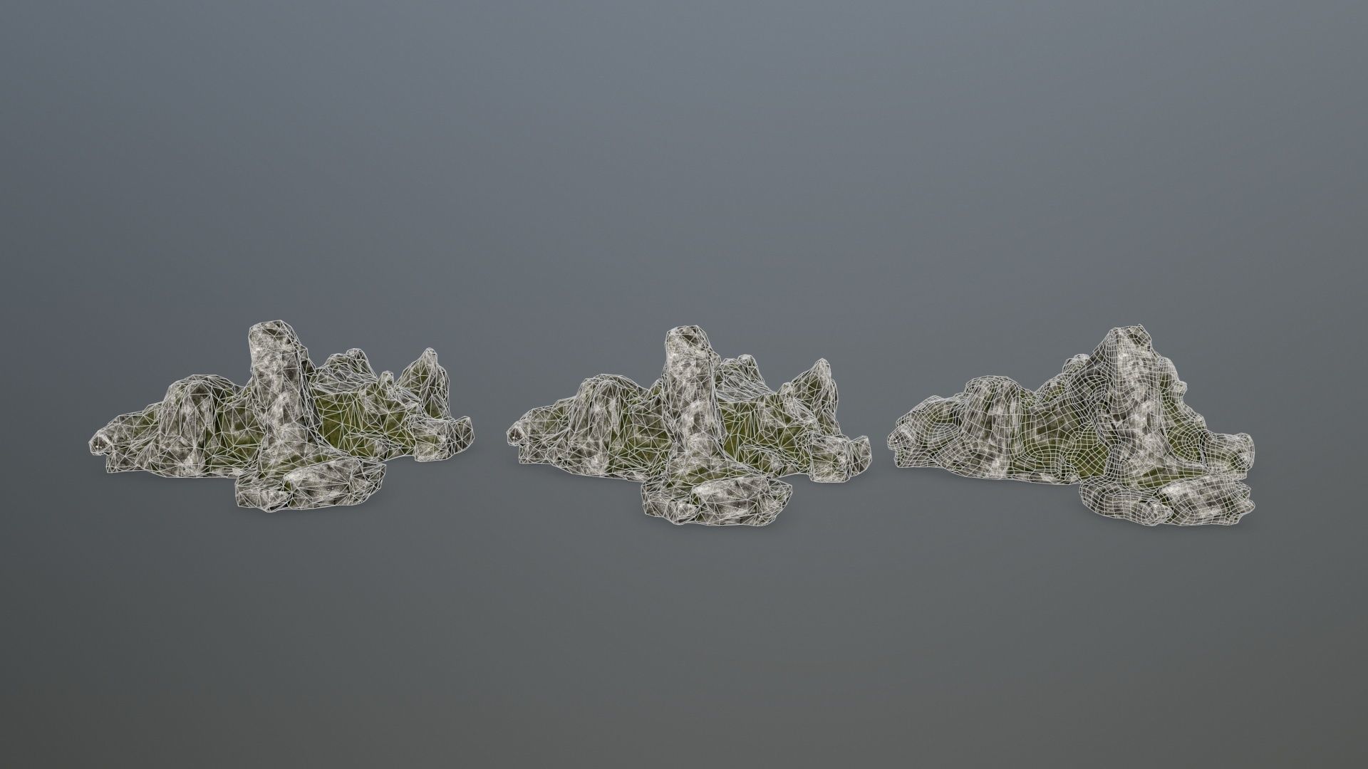 rock gate Low-poly 3D model_10