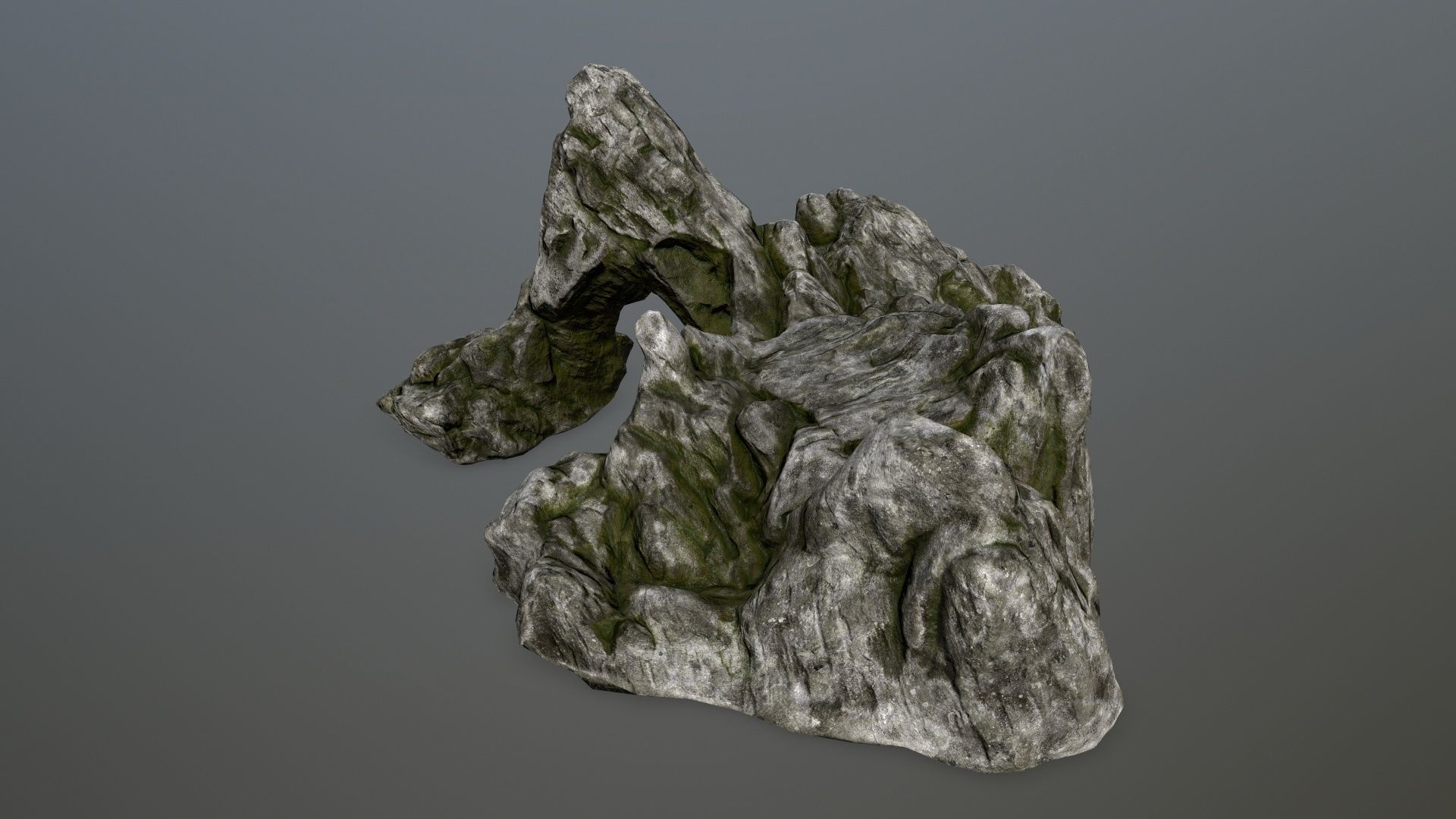 rock gate Low-poly 3D model_7