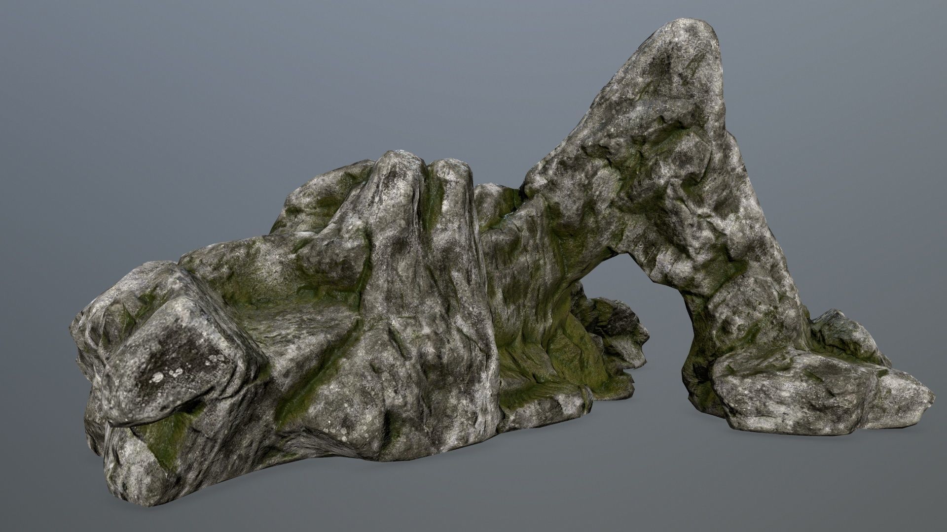 rock gate Low-poly 3D model_3