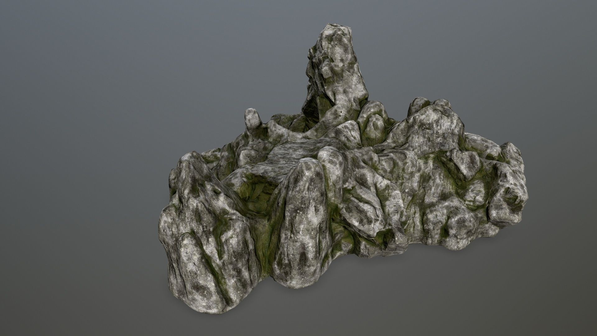 rock gate Low-poly 3D model_6