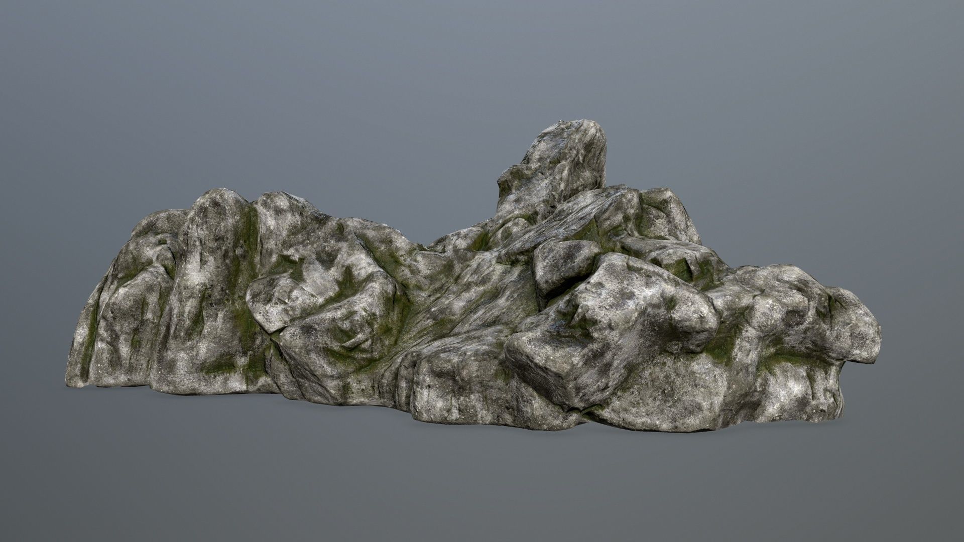 rock gate Low-poly 3D model_4