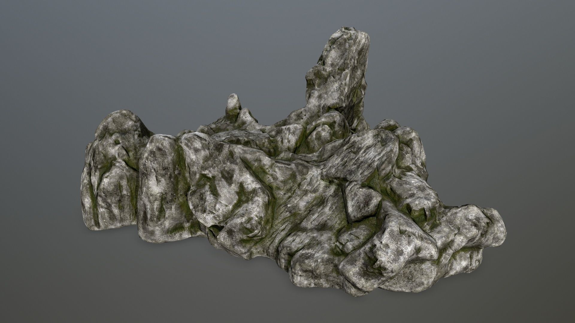 rock gate Low-poly 3D model_5