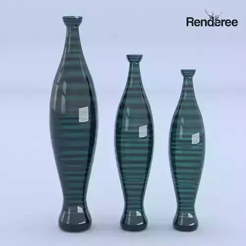 Glass Green Vases