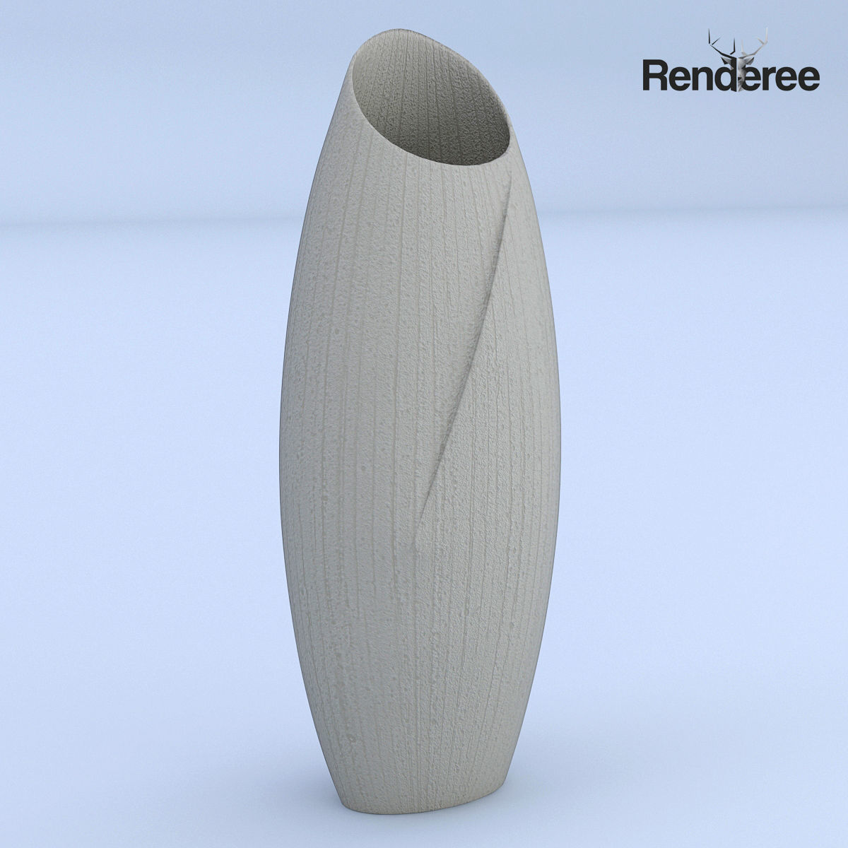 Cement Vase 3D model_1