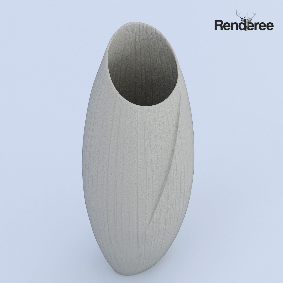 Cement Vase 3D model_2