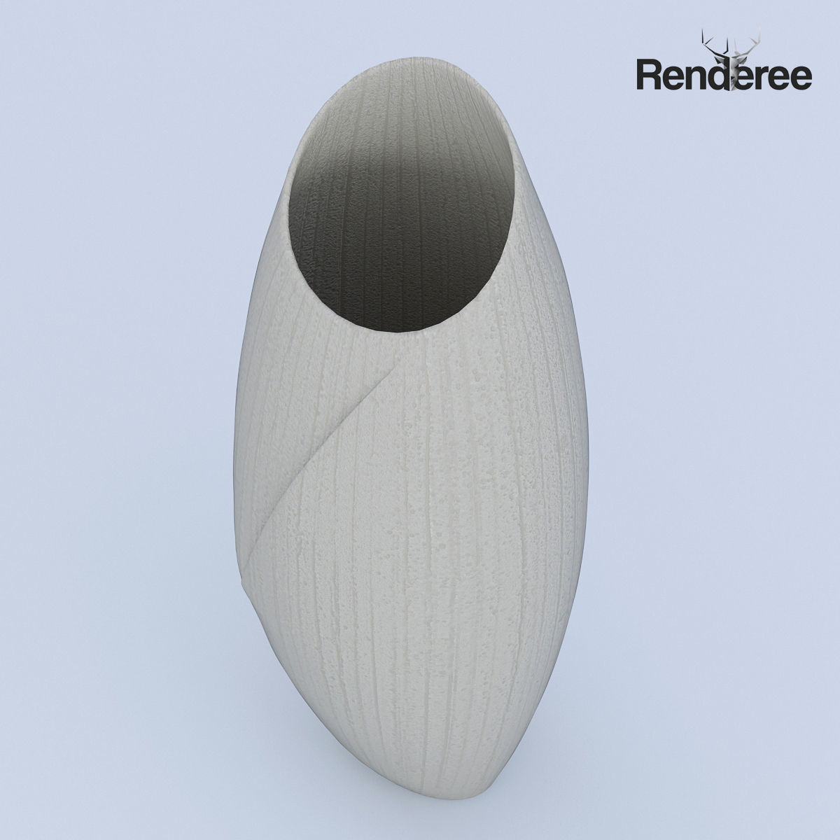 Cement Vase 3D model_3