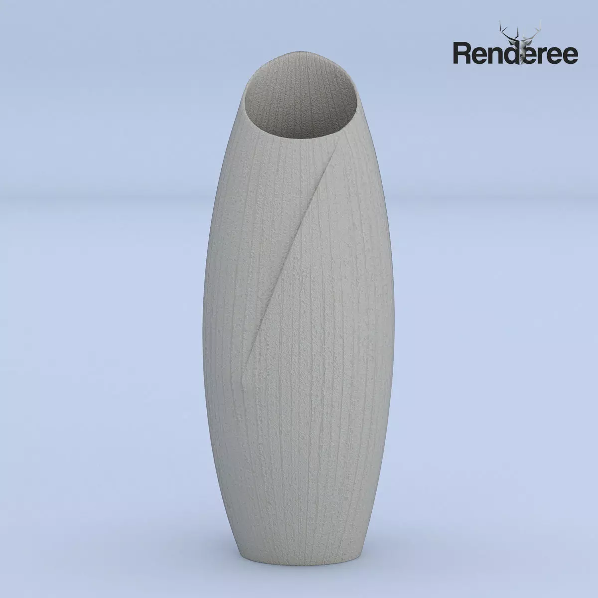 Cement Vase 3D model_0