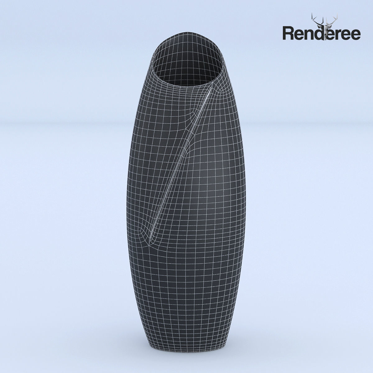 Cement Vase 3D model_5