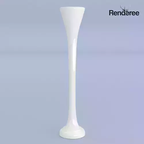 Long White Vase