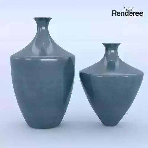 Ceramic Blue Vases