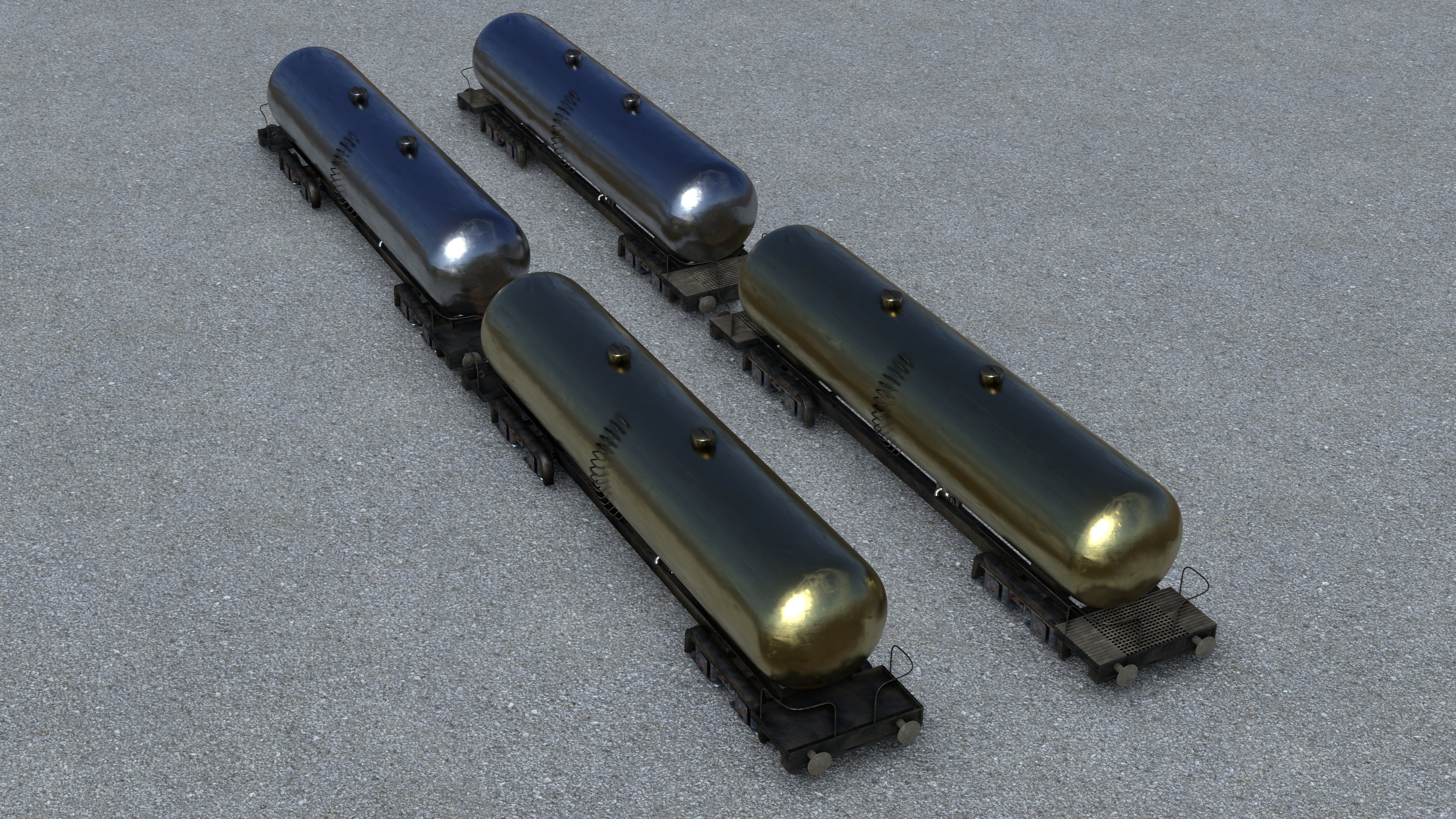 Train wagon complete textures and material realtime