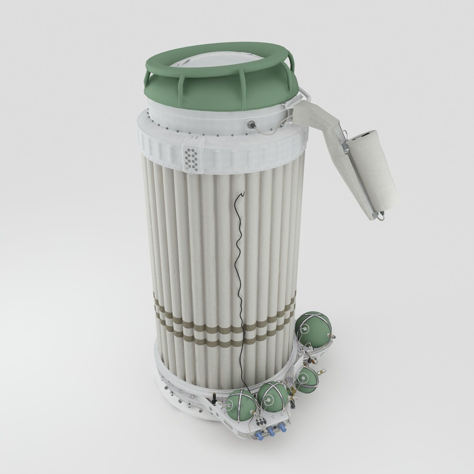 Inflatable airlock of spacecraft Voskhod-2 3D model_0