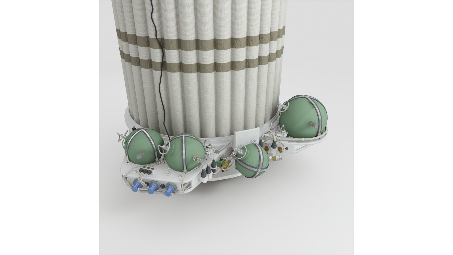 Inflatable airlock of spacecraft Voskhod-2 3D model_8