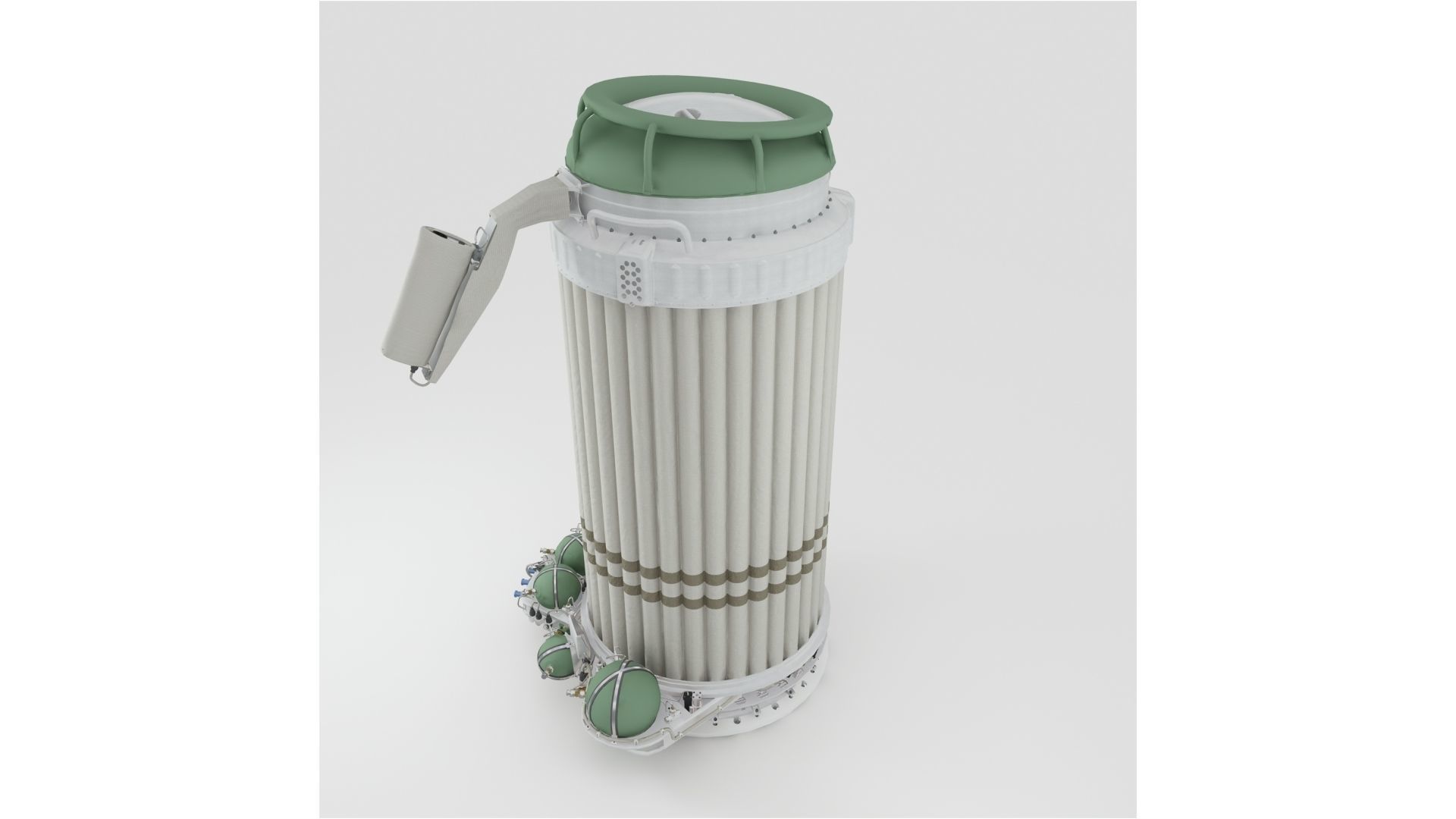 Inflatable airlock of spacecraft Voskhod-2 3D model_1