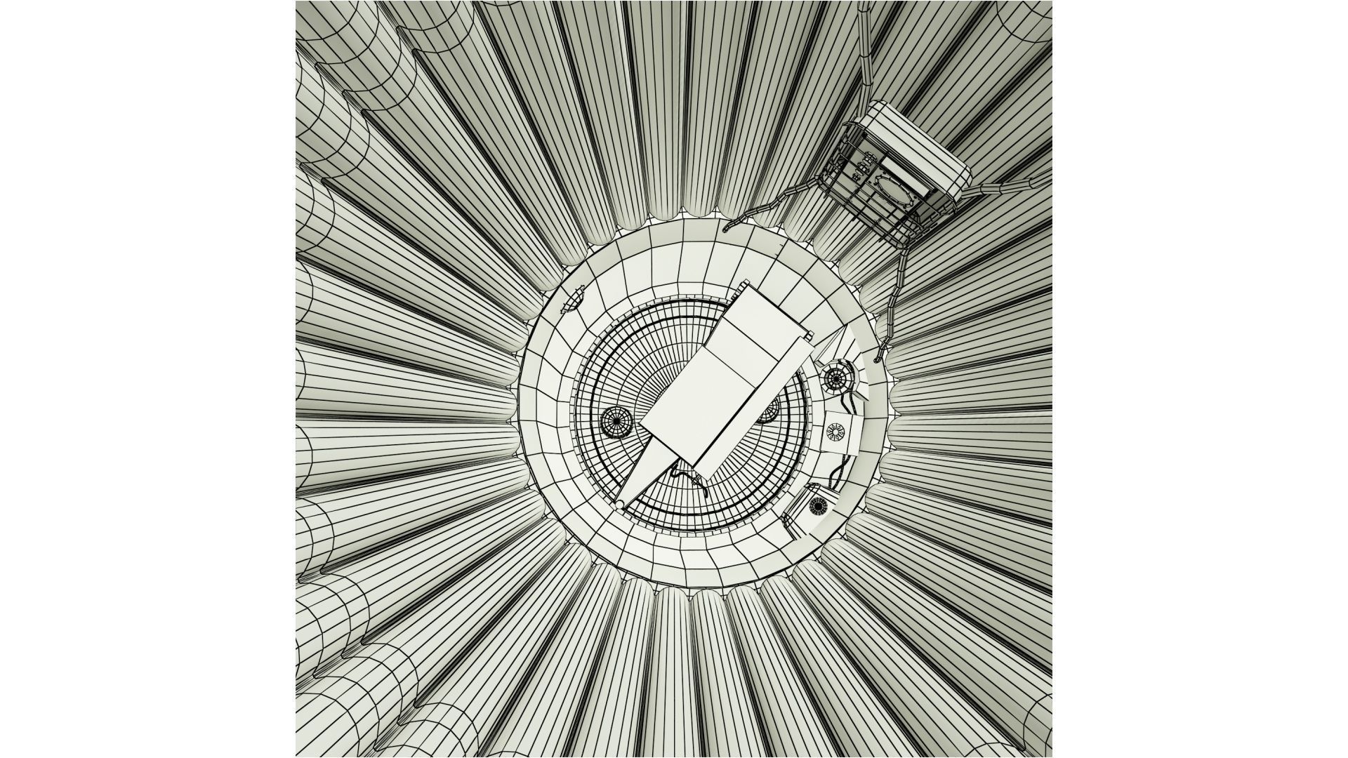 Inflatable airlock of spacecraft Voskhod-2 3D model_19