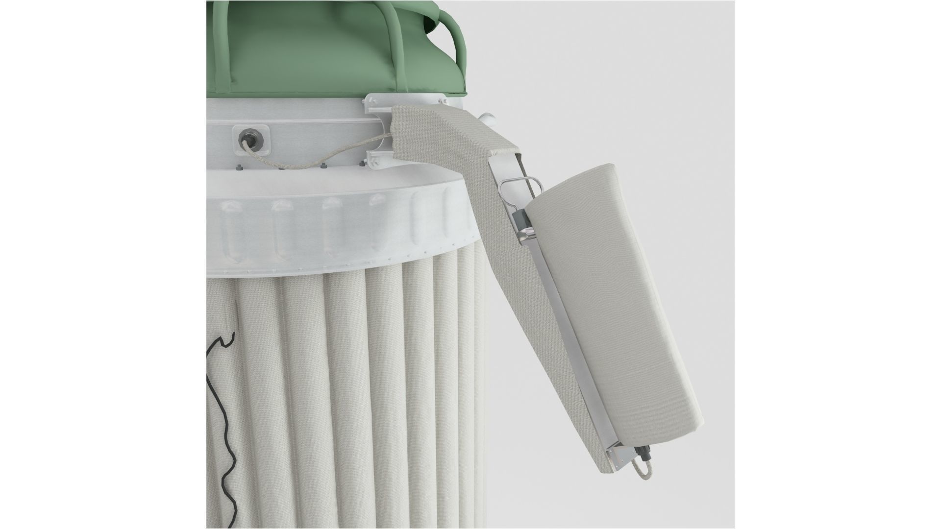 Inflatable airlock of spacecraft Voskhod-2 3D model_9