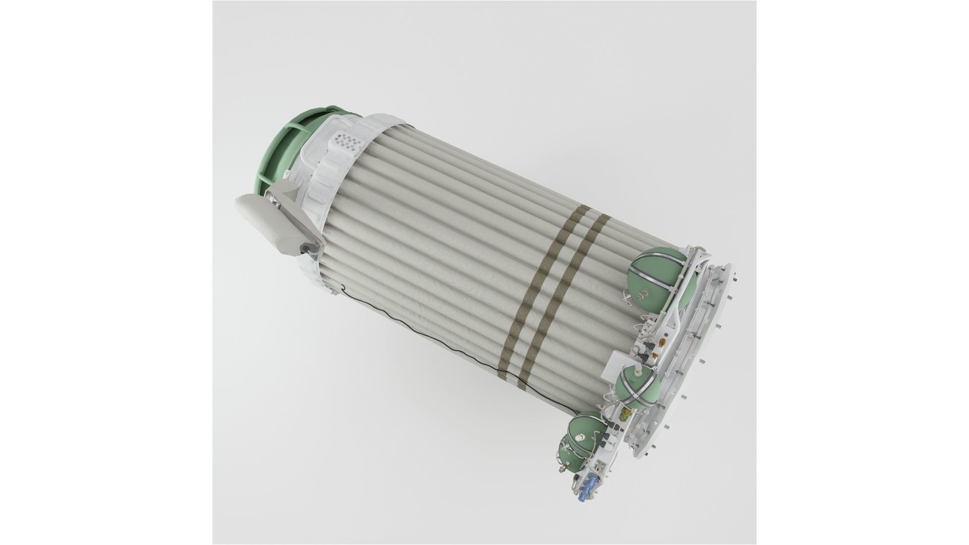 Inflatable airlock of spacecraft Voskhod-2 3D model_4