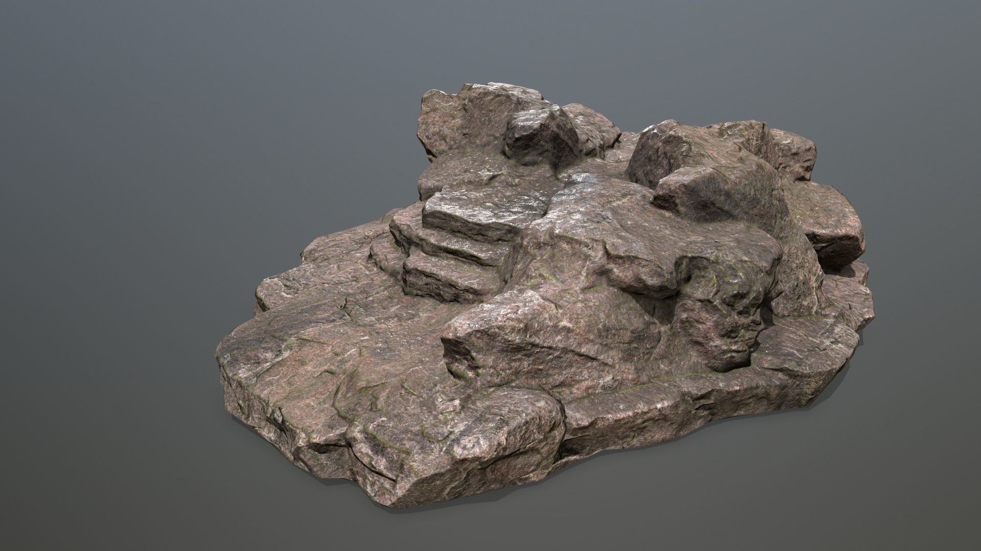 Rock 5 Low-poly 3D model_9