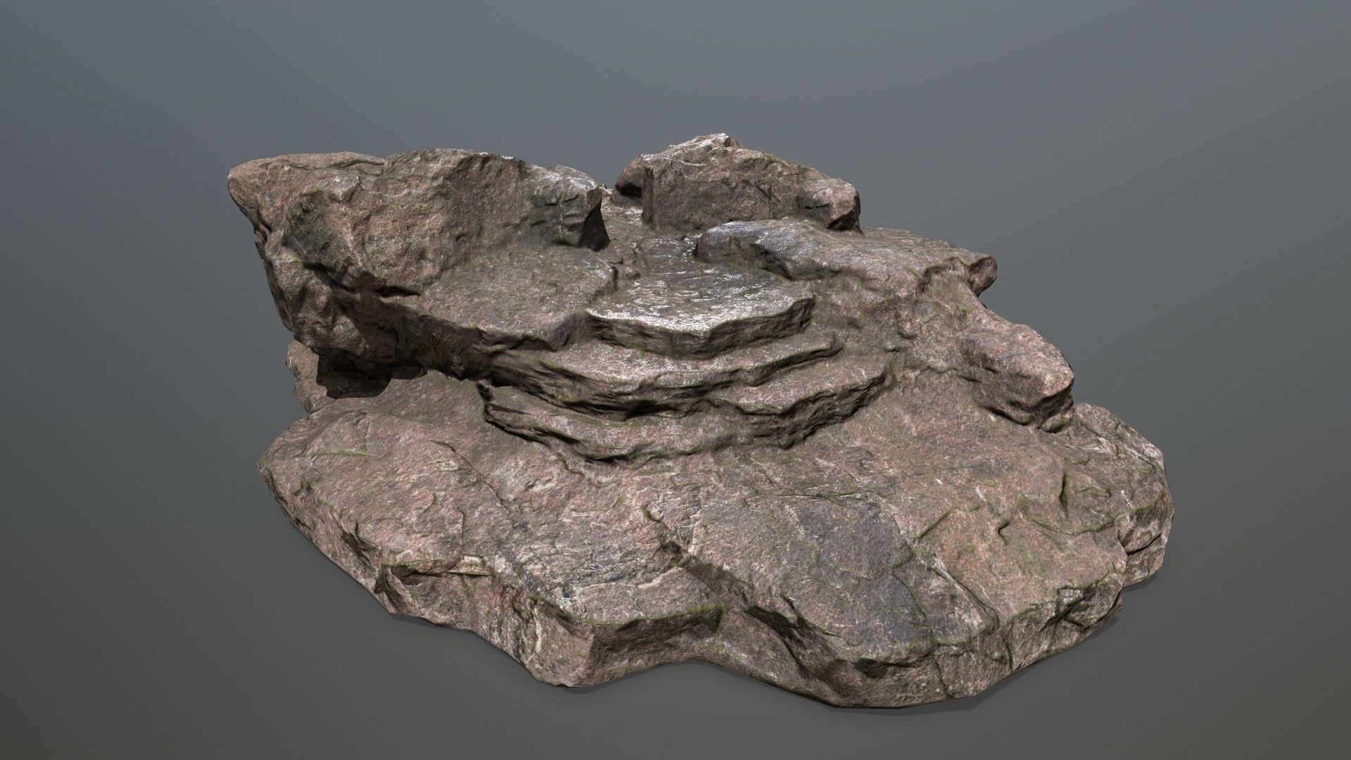 Rock 5 Low-poly 3D model_4