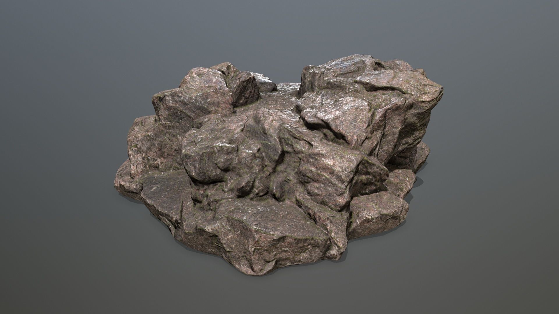 Rock 5 Low-poly 3D model_5