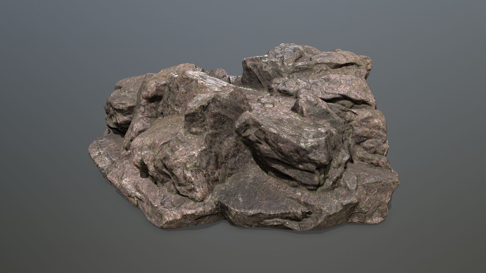 Rock 5 Low-poly 3D model_6