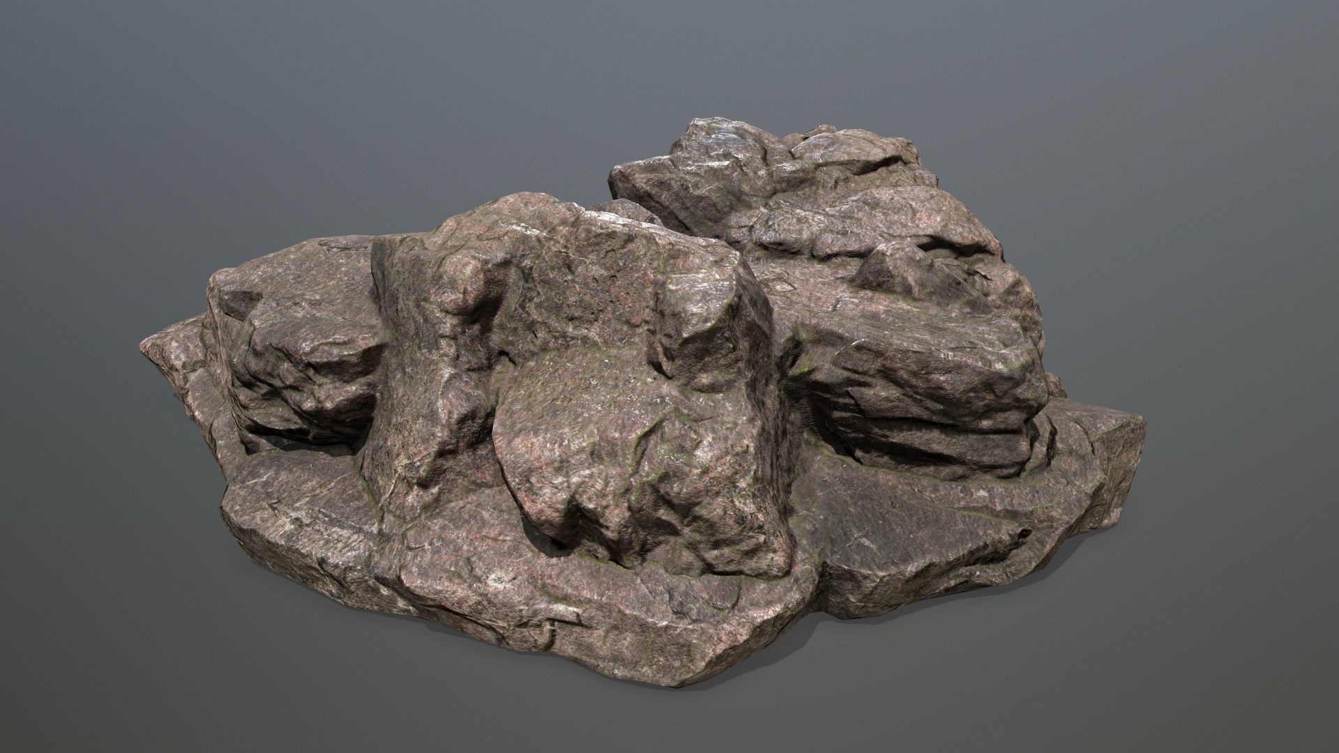 Rock 5 Low-poly 3D model_7