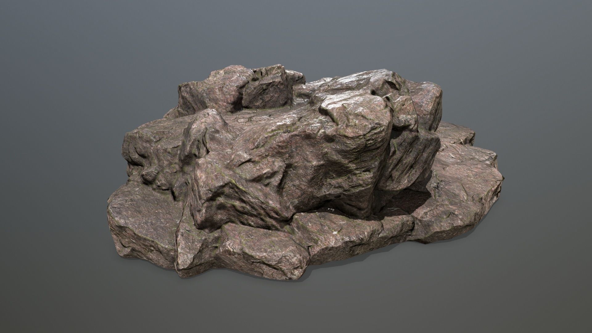 Rock 5 Low-poly 3D model_3