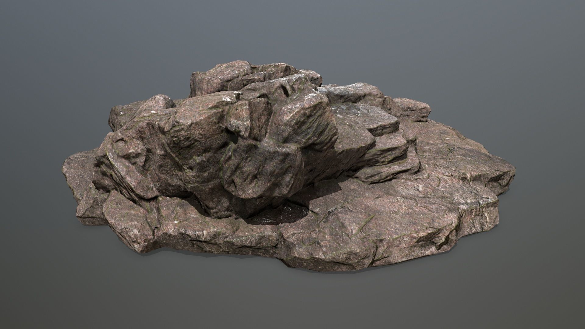 Rock 5 Low-poly 3D model_2