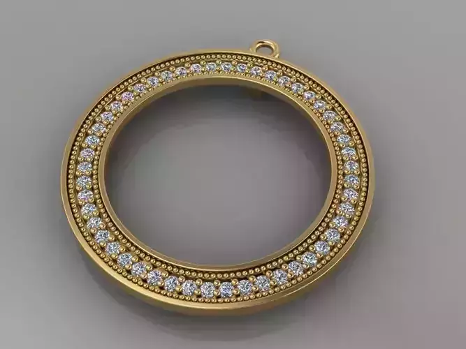 GC GOLD H006- Diamond NECKLACE 3D model