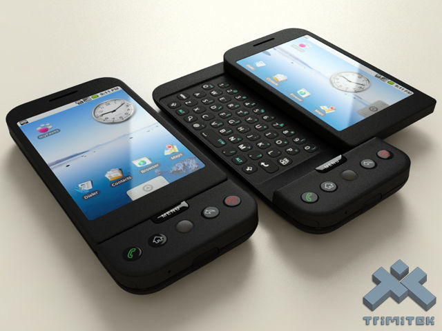 HTC Dream G1 Google Android phone - 2008 3D model_1