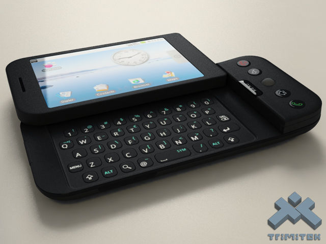 HTC Dream G1 Google Android phone - 2008 3D model_7