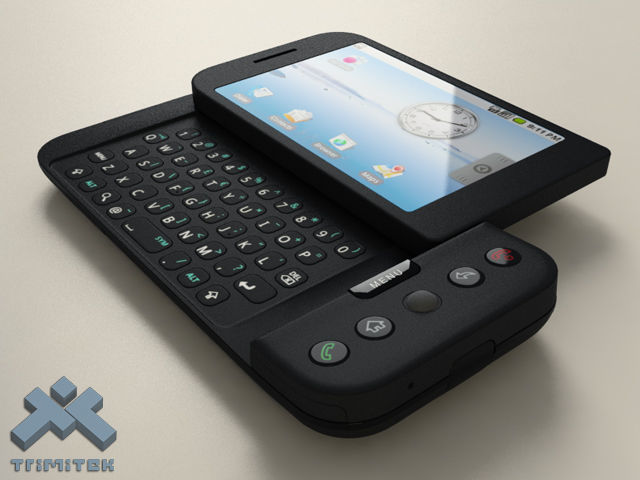 HTC Dream G1 Google Android phone - 2008 3D model_11