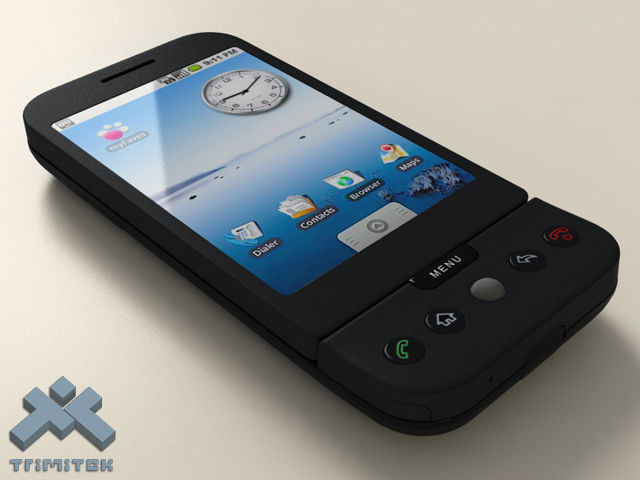 HTC Dream G1 Google Android phone - 2008 3D model_15