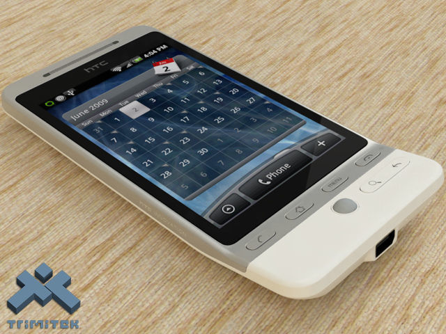 HTC Hero smartphone - 2009 - White 3D model_8