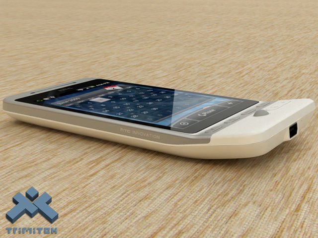 HTC Hero smartphone - 2009 - White 3D model_9