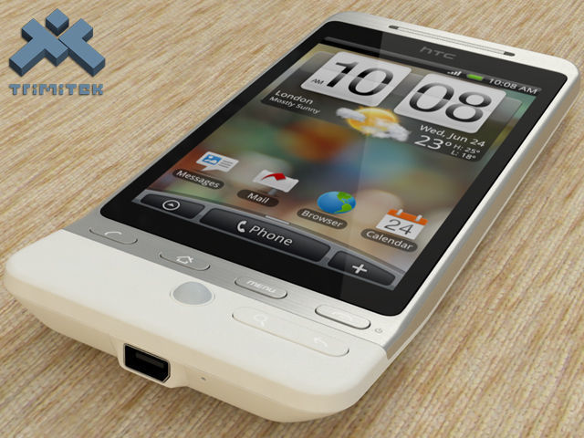 HTC Hero smartphone - 2009 - White 3D model_4