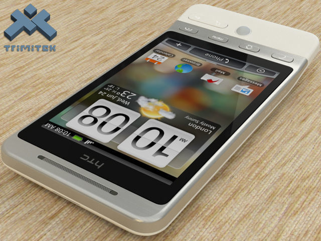 HTC Hero smartphone - 2009 - White 3D model_5