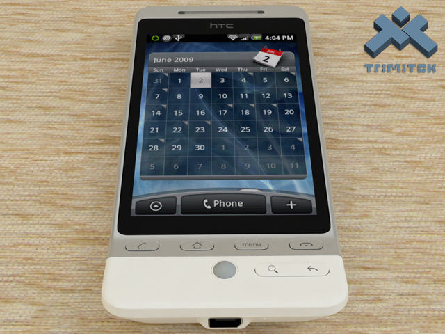 HTC Hero smartphone - 2009 - White 3D model_1